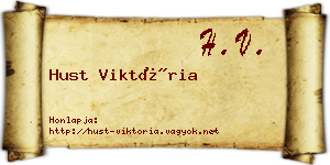 Hust Viktória névjegykártya